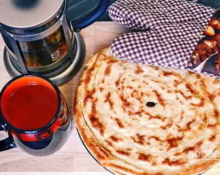 Слоеные лепешки на сковороде