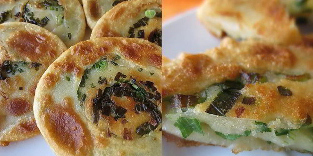 Рецепт слоеные лепешки с зеленым луком