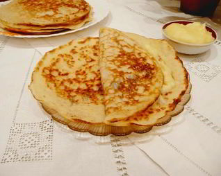 Тонкие лепешки из теста Удмуртские табани