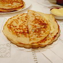 Рецепт Тонкие лепешки из теста Удмуртские табани