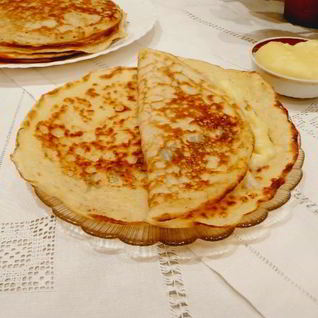 Тонкие лепешки из теста Удмуртские табани