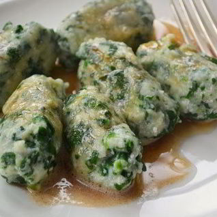 Творожные лепешки со шпинатом