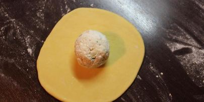 тыквенные лепешки с начинкой