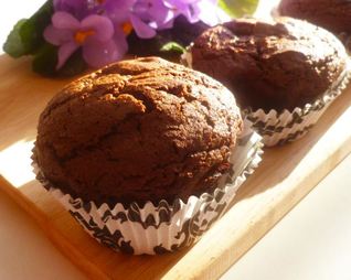 Брауни-маффины с орехами