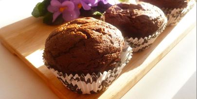 брауни-маффины с орехами