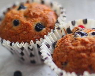 Черничные мини-маффины с корицей