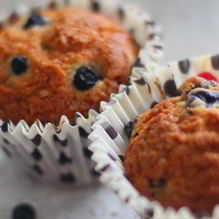 Рецепт Черничные мини-маффины с корицей