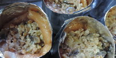 куриные маффины с гречкой и грибами