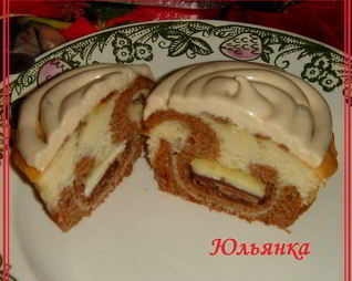 Маффины бисквитные с молочно-белым шоколадом