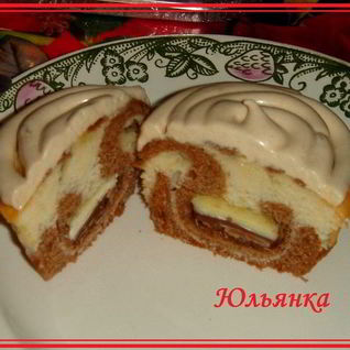 Маффины бисквитные с молочно-белым шоколадом