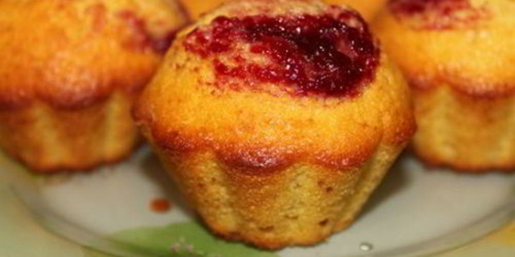 Рецепт маффины бомбочки с вареньем