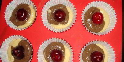 маффины дуэт с черешней