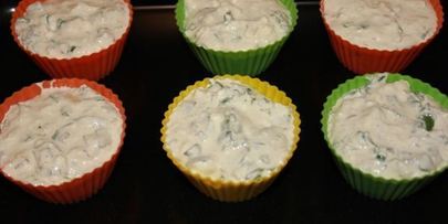 маффины из творога со шпинатом