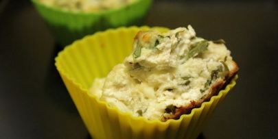 маффины из творога со шпинатом