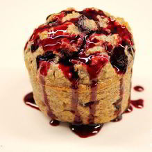 Рецепт Маффины на гречневых хлопьях с вишней