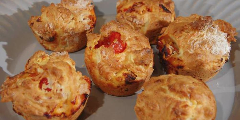 Рецепт маффины с брынзой и помидорами