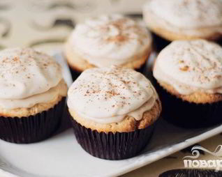 Маффины с корицей и кофейной глазурью