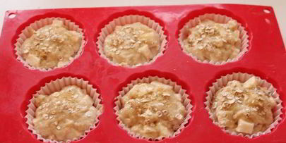 маффины с овсяной мукой и яблоками