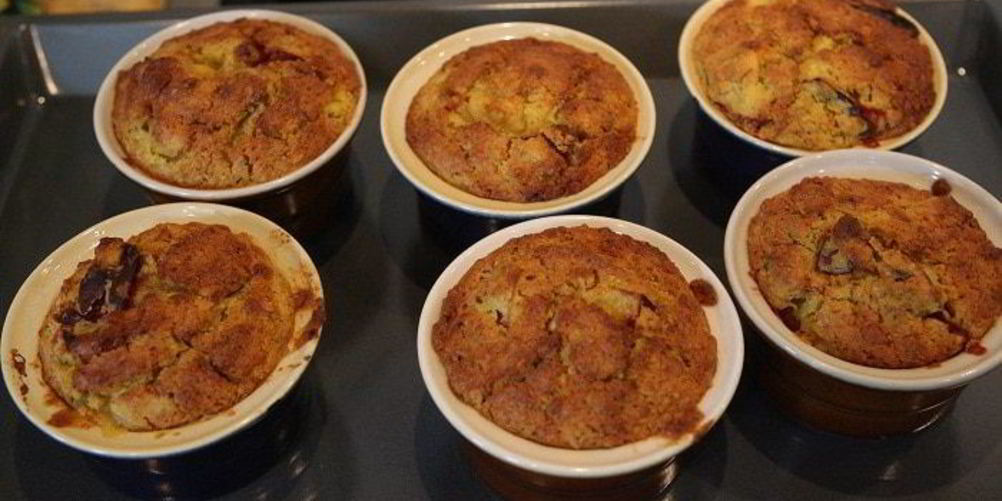 Рецепт маффины с персиками и овсяными хлопьями