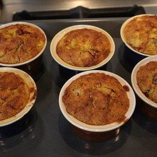 Маффины с персиками и овсяными хлопьями