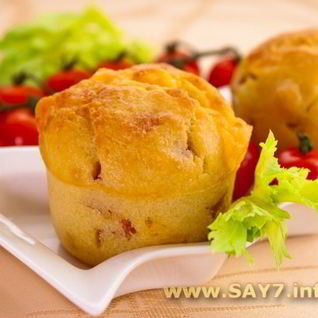 Маффины с сыром и ветчиной