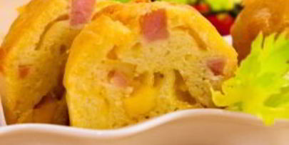 маффины с сыром и ветчиной