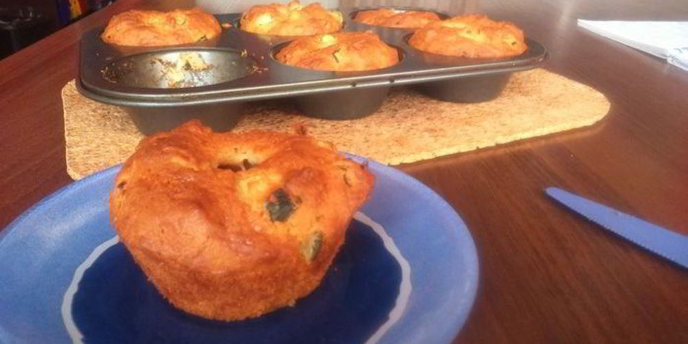 Рецепт маффины с цукини, сыром и помидорами черри