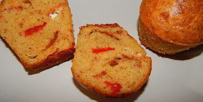 маффины с запеченными томатами и сыром