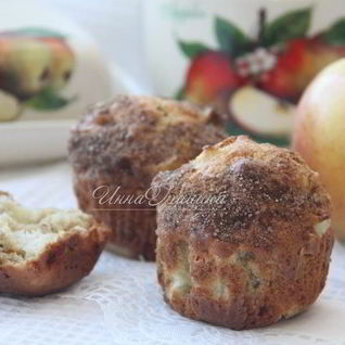Нежные маффины с яблоком и пеканом