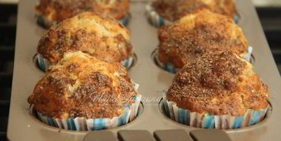 нежные маффины с яблоком и пеканом