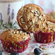 Рецепт Ореховые маффины с отрубями и семечками