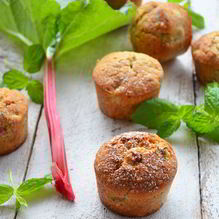 Рецепт Ревенные маффины с мятой и миндалем