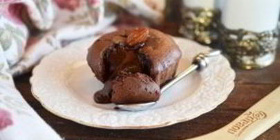 шоколадные маффины с жидкой начинкой