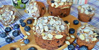 творожные маффины с черникой