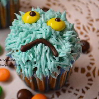 Тыквенные маффины с кремом Монстрики