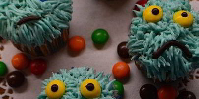 тыквенные маффины с кремом монстрики