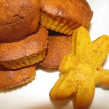 Рецепт Тыквенные маффины с миндалем, лимоном и имбирем