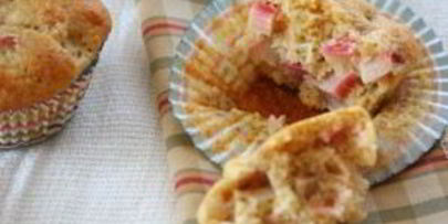 утренние маффины с ревенем