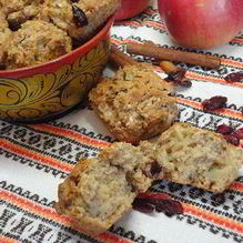 Рецепт Яблочные маффины с вишней