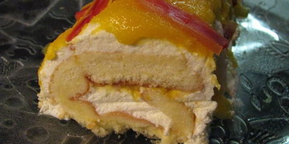 Рецепт мангово-творожный рулет