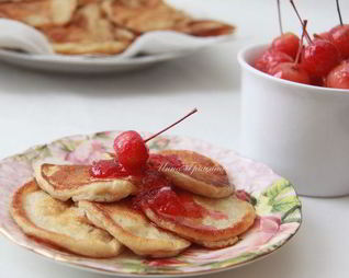 Амарантовые оладьи с райским вареньем