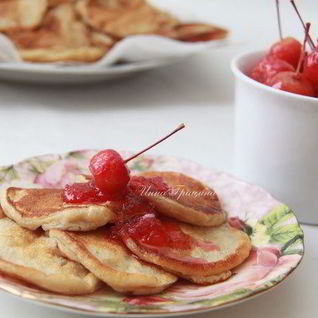 Амарантовые оладьи с райским вареньем