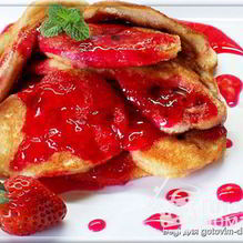 Рецепт Бисквитные оладьи с ягодами