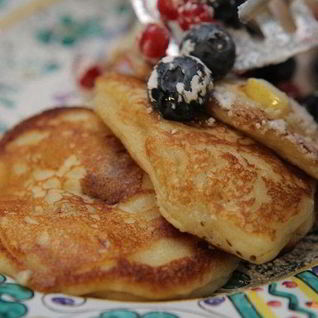 Фруктовые оладьи на кефире