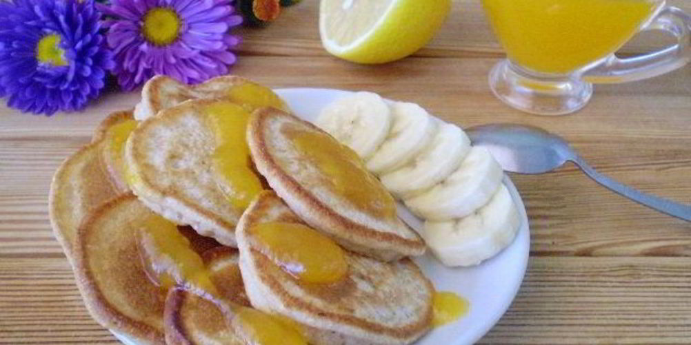 Рецепт гречневые оладьи с бананом