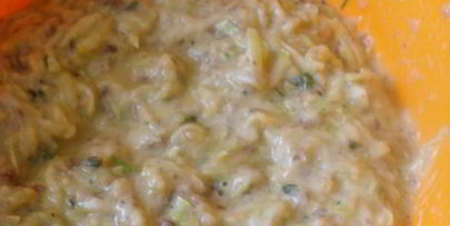 кабачковые оладьи с шампиньонами