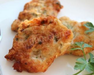 Хрустящие оладьи с креветками