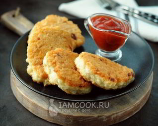 Куриные оладьи с крахмалом и майонезом