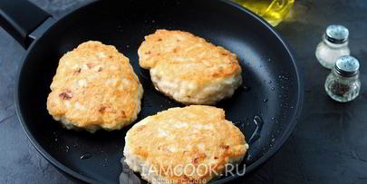 куриные оладьи с крахмалом и майонезом