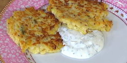 оладушки из сельдерея и картофеля